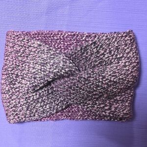 Purple and Gray Knitted Headband